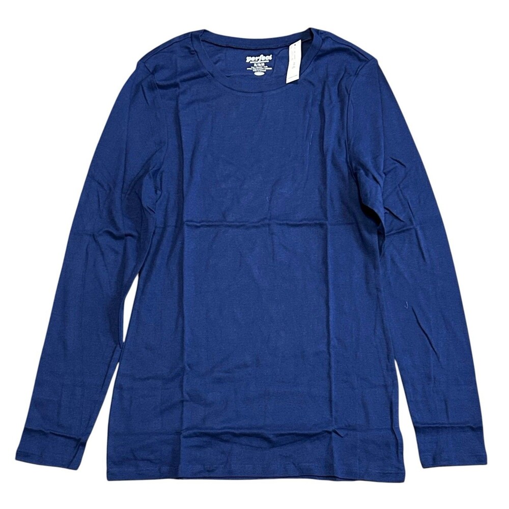 Old Navy Perfect Fit Long Sleeve T-Shirt Women's XL/TG/XG Dark Blue